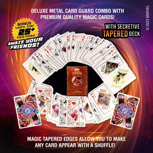 Miniatura 2 de Fantasma Presenta el mazo mágico de cartas coleccionables de Doctor Strange de Marvel, con funda protectora de metal para cartas mágicas.