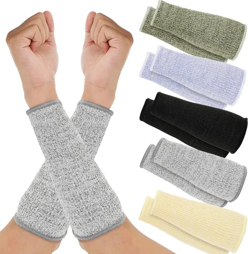 SATINIOR 5 pares de mangas resistentes a quemaduras de corte mangas de protección de brazo antebrazo protectores de brazo de piel fina moretones