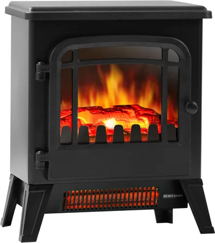 Miniatura 12 de FLAME&SHADE - Calentador de Chimenea Eléctrico Portátil para Uso en Interiores, Calentadores de Chimenea con Llama LED 3D, Protección Contra