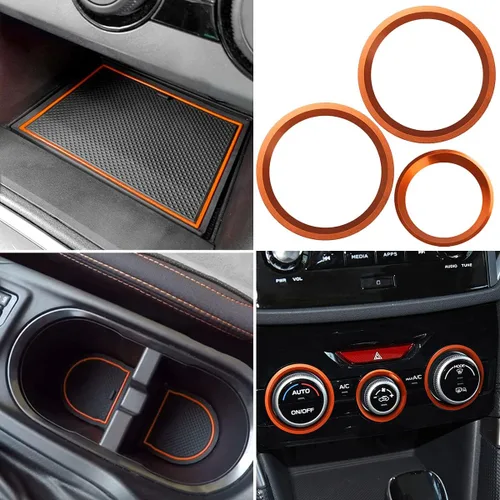 auovo Accesorios interiores para Subaru Crosstrek e Impreza 2018-2023 - Alfombrillas antipolvo para puerta, insertos de portavasos y perilla de