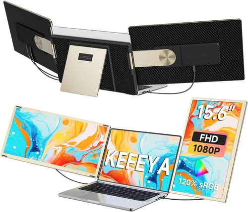 Miniatura 10 de KEFEYA Extensor de Pantalla para Laptop, Extensión de Monitor Portátil de 14" FHD 1080P IPS de Doble Pantalla, Monitor Portátil para Laptops