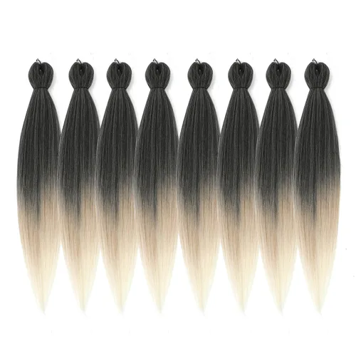 Miniatura 21 de Cabello trenzado preestirado - 12 pulgadas, 8 paquetes, cabello trenzado natural negro corto para trenzas torcidas o trenzas en caja, extensiones