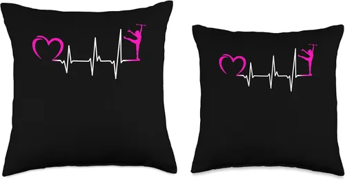 Miniatura 3 de Awesome Gymnasts heartbeat dance baton twirling Throw Pillow