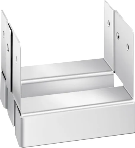 Miniatura 9 de VEVOR Base de poste de 4 x 4, 10 unidades, tamaño interior de 3.53 x 3.56 pulgadas, anclaje de poste de hormigón de 3.528 x 3.563 in, soportes