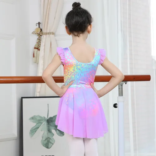 Miniatura 52 de LUOUSE Elegante leotardo de ballet para niñas con falda, mangas con volantes y volantes, perfecto para baile y gimnasia