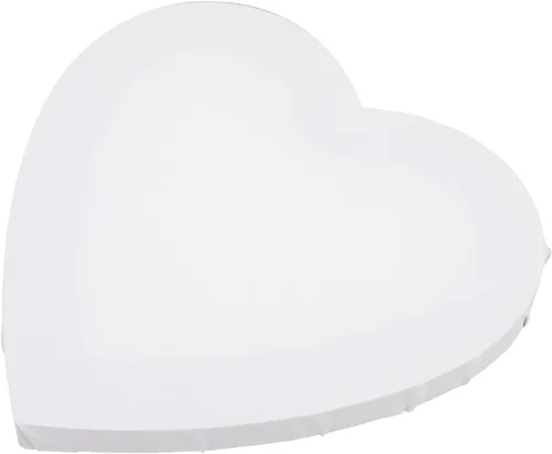 Wakauto Pintura blanca Juego de pintura blanca Juego de pintura lienzo en forma de corazón Dibujo en blanco Tableros de lienzo estirado para
