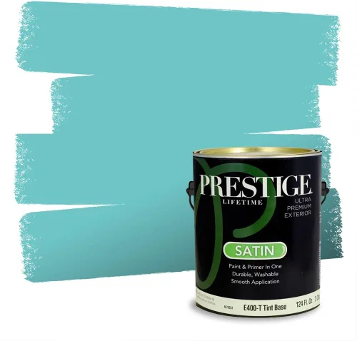Miniatura 184 de Pintura Exterior + imprimación PRESTIGE, todo-en-uno, 1 galón, acabado mate, color comparable al Valspar* Royal Gray* VS151-Gris real