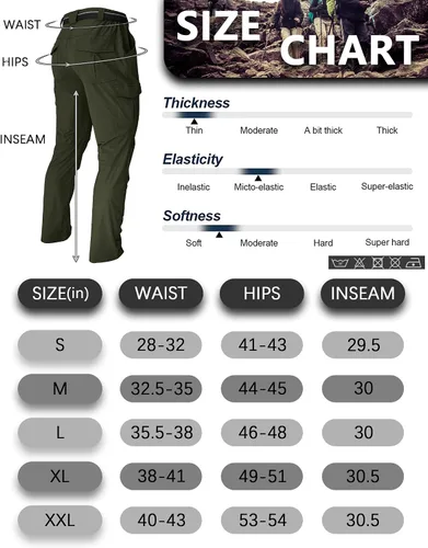 Miniatura 70 de Pantalones de senderismo para hombre, ligeros, resistentes al agua, de secado rápido, pesca, viajes, campamento, al aire libre, transpirables