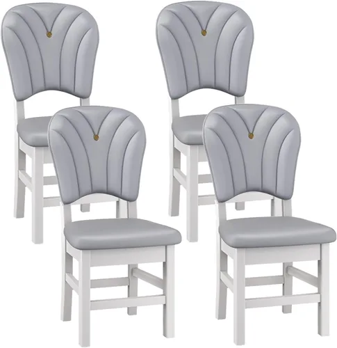 Miniatura 23 de Upholstered Leather Dining Room Chairs, Dining Chairs Set Kitchen Chair with Solid Wood Legs, Dining Room Side Chair for Bedroom, Vanity, Living
