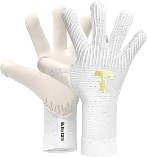 T1TAN Rebel Guantes de Fútbol para Portero - Guantes de Portero de Fútbol para Portero - Adultos y Jóvenes Rebel 2.0 blanco-hacia fuera
