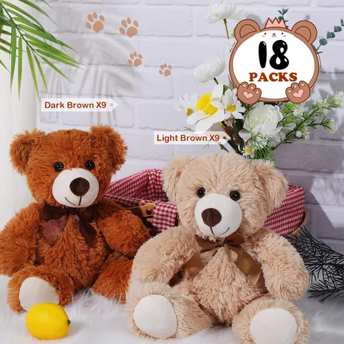 Miniatura 7 de Zhanmai 18 osos de peluche de 14 pulgadas, regalos a granel, juguetes de oso de peluche para cumpleaños, baby shower, graduación, recuerdos
