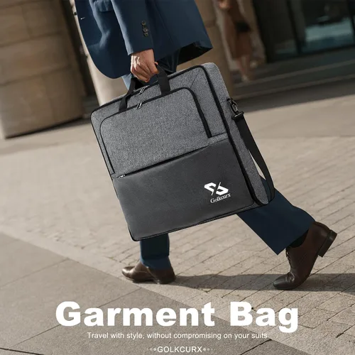 Miniatura 7 de Golkcurx Garment Bags for Travel, Large Suit bags for Men Women Travel with Shoulder Strap, Foldable Carry On Garment Bag Gifts for Business Trip