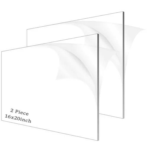Miniatura 24 de 2 piezas de hojas de acrílico de 1/8" de espesor (3mm) de plexiglás transparente fundido de 12” x 16” con papel protector para letreros, proyectos