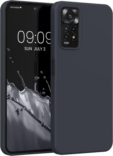 kwmobile Funda compatible con Xiaomi Redmi Note 11 Pro/Note 11 Pro (5G) / Note 12 Pro (4G) - Funda de silicona TPU con acabado suave - Negro mate