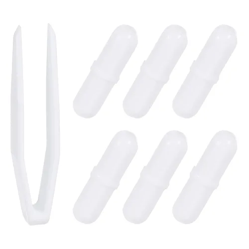 Miniatura 20 de PATIKIL Barra agitadora magnética, 0.315 x 0.118 in, 6 piezas de PTFE magnético, barra mezcladora magnética para vaso de precipitados de fondo