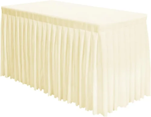 Miniatura 7 de Surmente Mantel de poliéster de 14 pies para bodas, banquetes o restaurantes (negro)