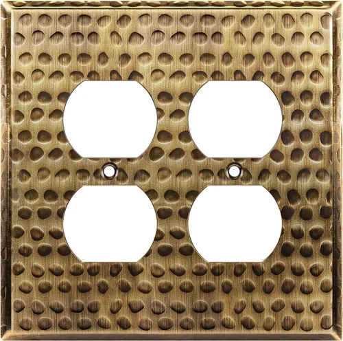 Miniatura 10 de LIDER Placa de pared de metal para receptáculo doble dúplex, resistente a los impactos/corrosión, cubierta de salida de metal, acero inoxidable 430