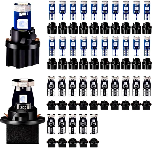 BBTO 20 Set T5 T10 LED Bulbs Dash Lights with Twist Socket Instrument Dashboard Light LED Bulbs for Interior Car Lights Dashboard Instrument Panel