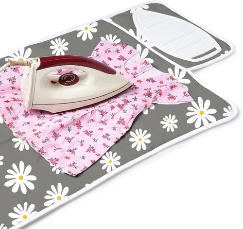 Miniatura 2 de Encasa Homes - Tapete de planchar pequeño de 28 x 20 pulgadas con acolchado de 0.118 in y soporte de plancha de silicona para presionar al vapor