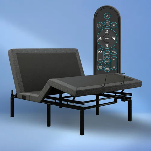 iDealBed 5i - Base de cama ajustable personalizada, soporte de pared, masaje, gravedad cero, cargador USB doble, comodidad de un solo toque, memoria