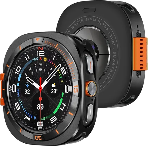 Miniatura 9 de Amizee Funda de metal compatible con Samsung Galaxy Watch 8 de 1.732 pulgadas con cubierta trasera, funda protectora resistente para Galaxy Watch 8