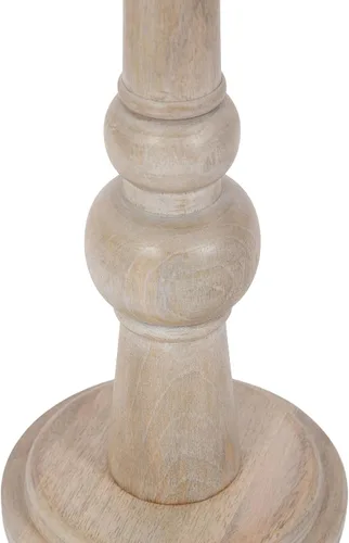 Miniatura 5 de Kate and Laurel Wegner Coastal Mesa Redonda de Madera para Bebidas, 8 x 23 pulgadas, Blanqueado, Mesa de Pedestal Elegante y Duradera para Usar como