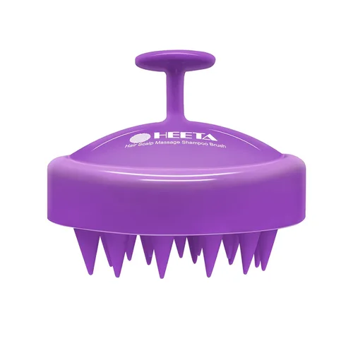 HEETA Masajeador de cuero cabelludo para el crecimiento del cabello, cepillo de champú de silicona suave para el cuero cabelludo para exfoliación,