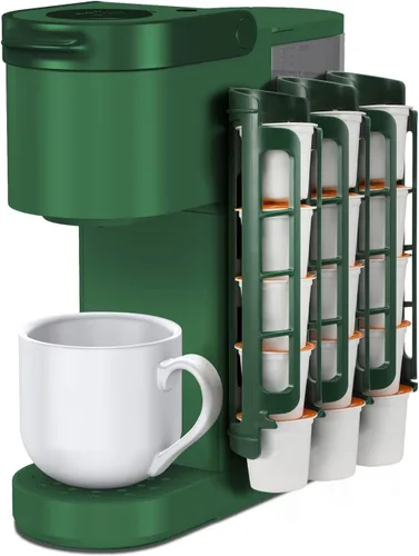 Miniatura 10 de STORAGENIE Soporte para cápsulas de café Keurig, montaje en pared lateral, almacenamiento de tazas K, perfecto para mostradores pequeños