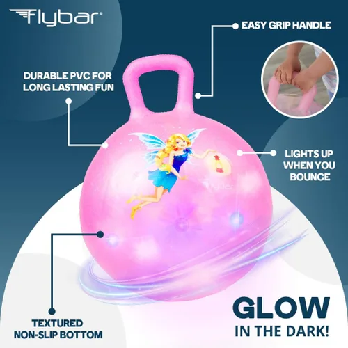 Miniatura 5 de Flybar - Bola saltarina para niños, pelota inflable con asa para jugar en interiores y exteriores, incluye bomba, juguete de pelota saltarina