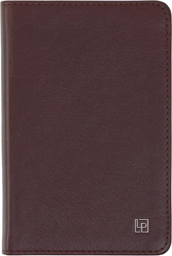 Miniatura 12 de Cuaderno de escritura clásico de cuero, tapa blanda, rayado estrecho, tabla de contenido y páginas numeradas Britannica Rojo