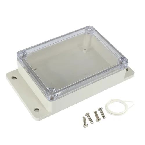 Miniatura 9 de Caja de conexiones de plástico ABS impermeable a prueba de polvo, recinto universal para proyectos eléctricos con cubierta transparente