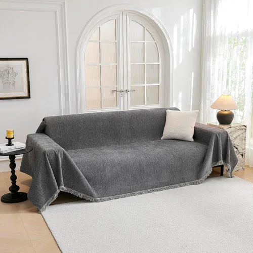 Miniatura 12 de MYSKY HOME Fundas para sillón, funda para silla reclinable, color beige, fundas de sofá para sofá modular en forma de L, fundas de sofá de gran