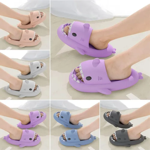Miniatura 5 de Sandalias de tiburón para niños, bonitas pantuflas mejoradas, sandalias de tiburón en la nube, antideslizantes, suela gruesa, cómodas, bonitas
