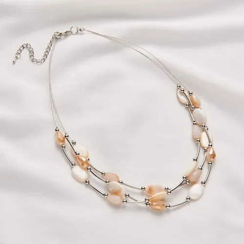 Miniatura 4 de Collar a capas con cristal para mujer, gargantilla con cadena de plata gruesa, regalo de cumpleaños para mujer