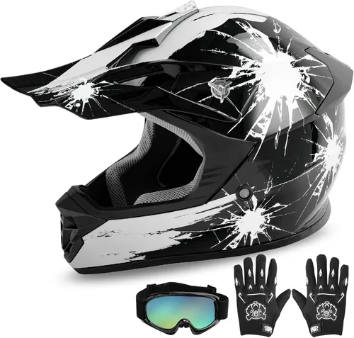 Miniatura 10 de XFMT DOT Casco de Dirt Bike para Niños y Jóvenes de Cara Completa, Cascos de Motocross para Off-Road ATV Bicicleta de Calle Cuatrimoto Motocicleta