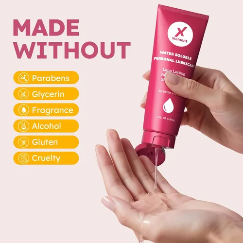 Miniatura 3 de Lubricante a base de agua, lubricante personal líquido de 4 onzas líquidas para hombres, mujeres y parejas, lubricante natural suave y sedoso que