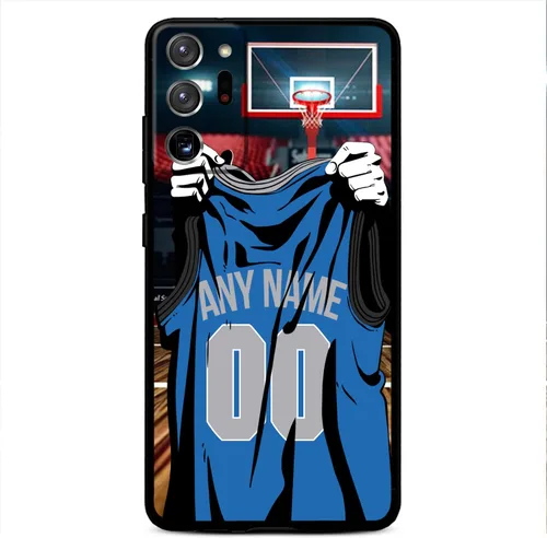 Miniatura 9 de Nombre y número personalizados, camiseta de baloncesto de Los Ángeles, funda de silicona líquida para Samsung Galaxy Note 20/20 Ultra 10 Pro Note 9