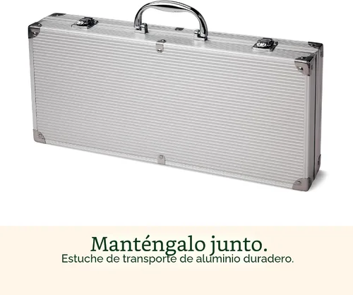 Miniatura 6 de Cuisinart Juego de Herramientas de Parrilla Deluxe, Juego de Parrilla de 20 Piezas, Accesorios para Barbacoa con Estuche de Aluminio, Accesorios