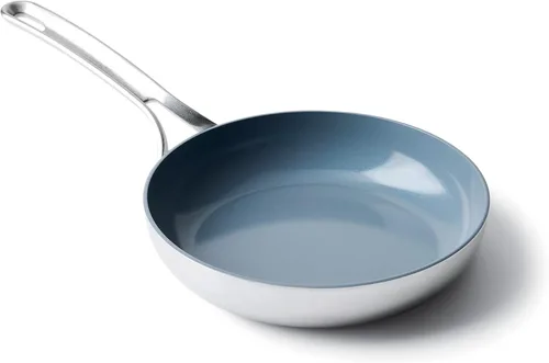 Miniatura 3 de GreenPan X Food 52 Five-Two Essentials, sartén antiadherente de cerámica saludable de tres capas de acero inoxidable de 10 pulgadas con protector