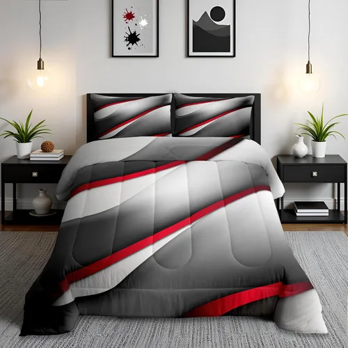Miniatura 34 de Castle Fairy Juego de edredón con diseño de gato lindo para niños, tamaño twin, juego de ropa de cama con hojas de flores, luna, noche y cielo