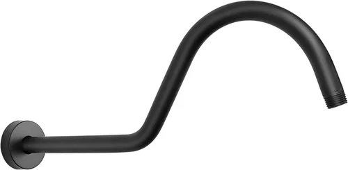 Miniatura 12 de Brazo de ducha en forma de S, tubo de extensión de cabezal de ducha de altura alta, conexión estándar de 1/2 pulgada con brida, impresionante