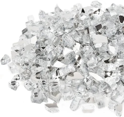 Miniatura 81 de Stanbroil - Vidrio de fuego de 10 libras – Cristal de fuego templado reflectante de 1/2 pulgada para chimenea de hoguera, azul Pacífico reflectante