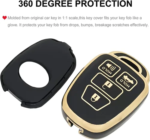 Miniatura 3 de Funda para llavero Toyota con llavero de TPU suave protector de llave de coche compatible con Camry Corolla RAV4 Highlander Avalon Corolla iM Venza