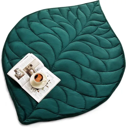 Miniatura 22 de Kaisa Manta con Peso para Adultos (5 libras, 23" x 29"), Manta de Regazo con Peso Suave Lavable a Máquina, Mantas Pequeñas Pesadas con Cuentas