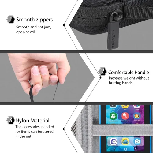 Miniatura 4 de co2CREA Funda rígida de repuesto para VTech KidiBuzz 3 / KidiBuzz G2 para niños Electrónica Smart Device KidiConnect (funda negra + interior gris)