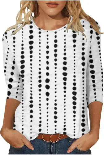 Stessotudo Summer Short Sleeve Tops for Women Round Neck Plus Size Blouses Floral Print Loose Casual Trendy T Shirts 2023