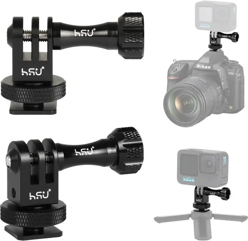 Miniatura 6 de HSU Adaptador de montaje en trípode GoPro de aluminio para GoPro Hero 11/10/9/8/7/6, DJI Osmo Action AKASO