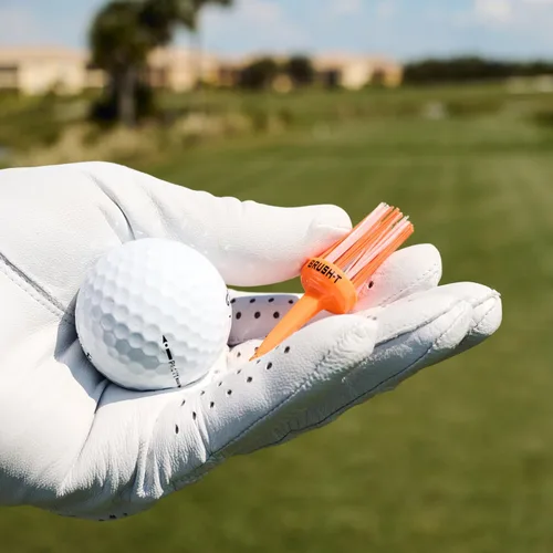 Miniatura 3 de BRUSH T - Camisetas de golf de plástico de alta calidad, color naranja, tamaño 2.4 pulgadas, diseño innovador irrompible, altura constante, regalo