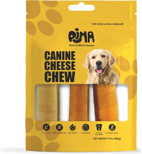 PIMA - Masticables de queso canino, masticables naturales de yak para perros de 65 libras o menos, sin lactosa, de larga duración con proteínas y