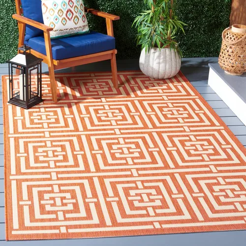 Miniatura 20 de SAFAVIEH Courtyard Collection CY6937 - Alfombra decorativa para interiores y exteriores, impermeable, fácil de limpiar, 2 pies 3 pulgadas x 6 pies 7